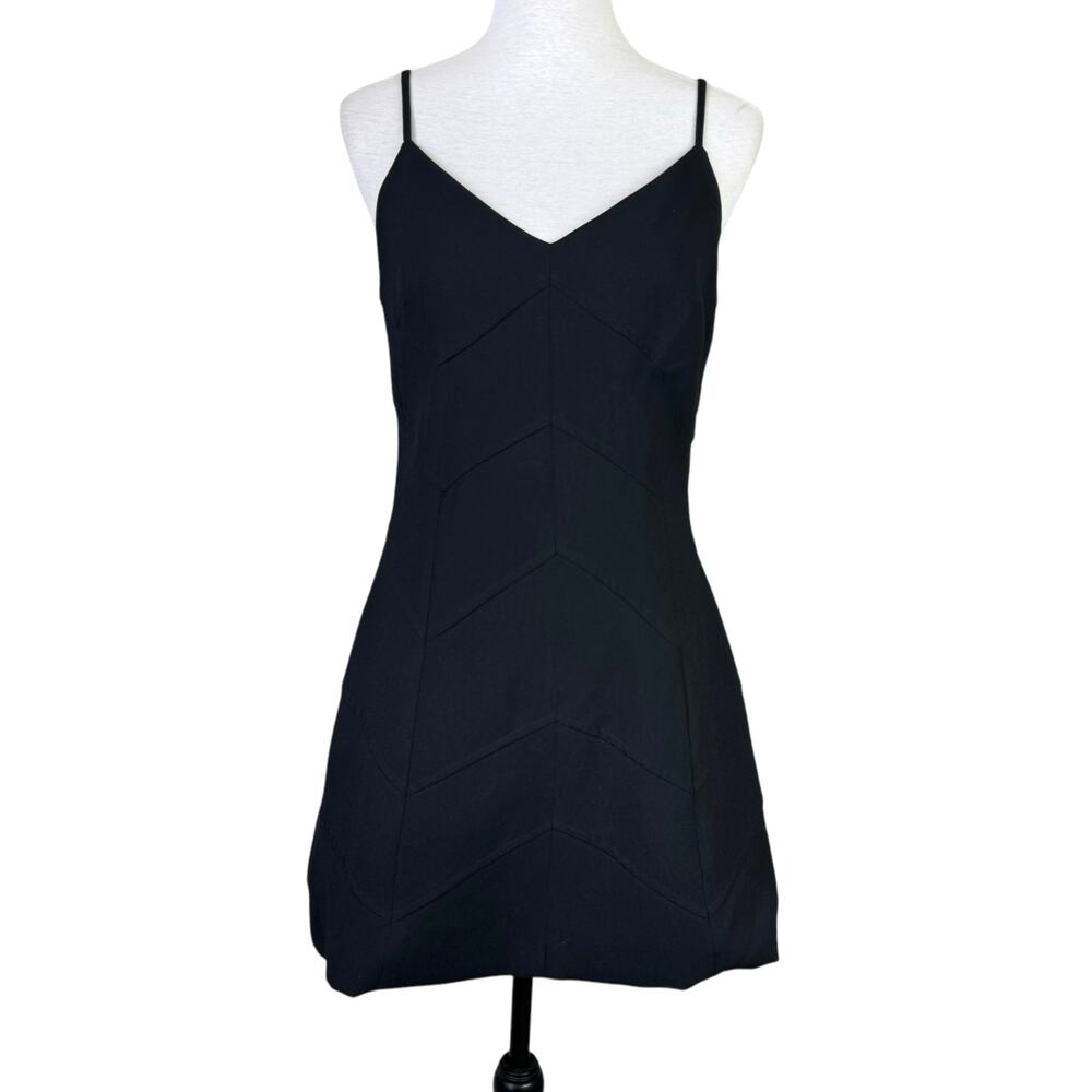 GB Gianni Bini NEW Solid Black Sleeveless Strap Simple Fit & Flare Mini Dress